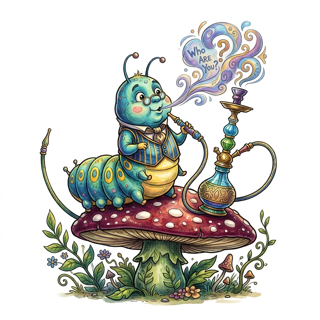 Caterpillar smoking hookah